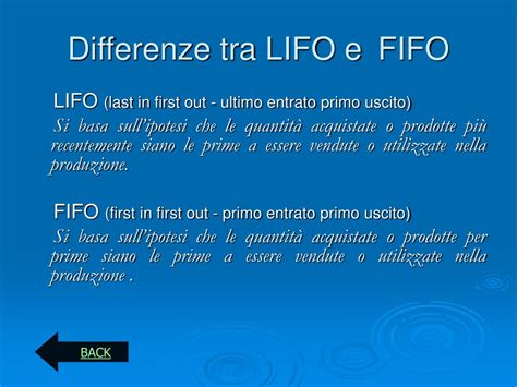differenza tra lifo e fifo.